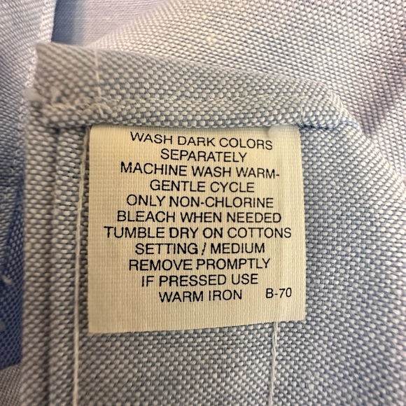 NWT The Narrow Company Wrinkle Free Oxford 16. 32/33 Men’s Shirt Light Blue - Picture 4 of 8